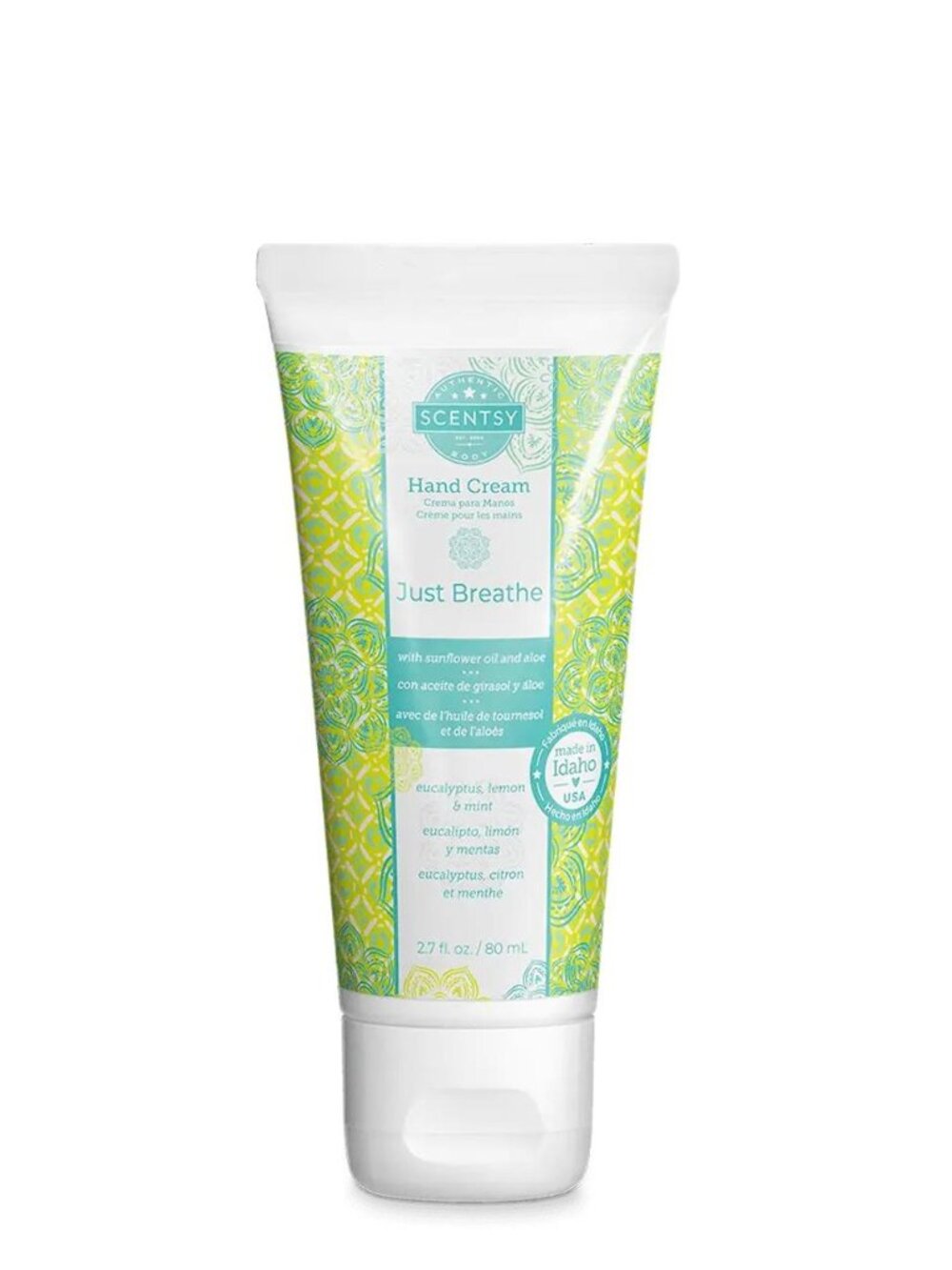 Scentsy JUST BREATHE Hand Cream 2.7 oz New